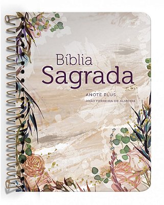 Bíblia Sagrada Anote Plus - ARC - Capa Espiral - Flor Marmorizada