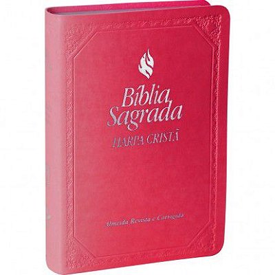 Bíblia Sagrada Fonte de Bênçãos - com Harpa Cristã - Letra Maior -  ARC - Rosa Escuro
