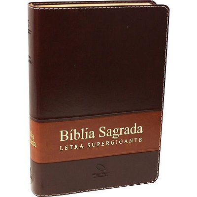 Bíblia Sagrada NAA - Letra Supergigante - Marrom/Marrom