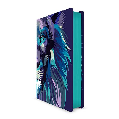 Bíblia Sagrada NVT 960 - Lion Colors Cool - Letra Normal - (Borda Redonda e Lateral Pintada)