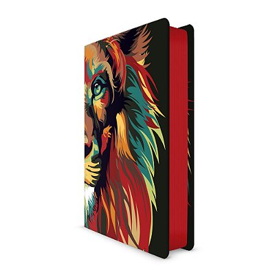 Bíblia Sagrada NVT 960 - Lion Colors Nature - Letra Normal - (Borda Redonda e Lateral Pintada) -