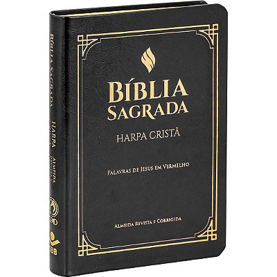 Bíblia Sagrada Letra Grande, Edição com Letras Vermelhas e Harpa Cristã - ARC