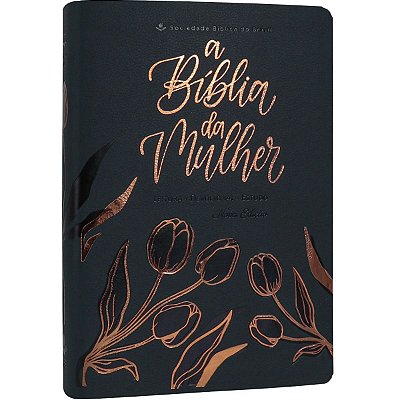 A Bíblia da Mulher - Média- Azul Marinho - ARC - Capa Tulipa - Nova Edição