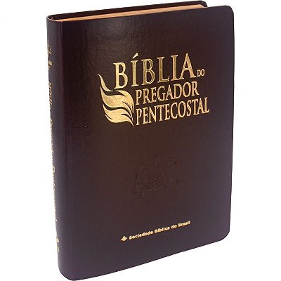 Bíblia do Pregador Pentecostal - Tamanho Portátil - Capa couro - Vinho