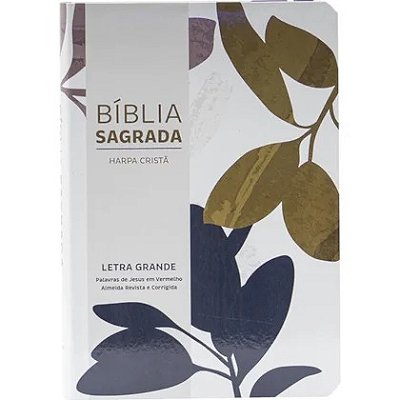 Bíblia Sagrada - Letra Grande - Edição com Letras Vermelhas e Harpa Cristã -  Folhas