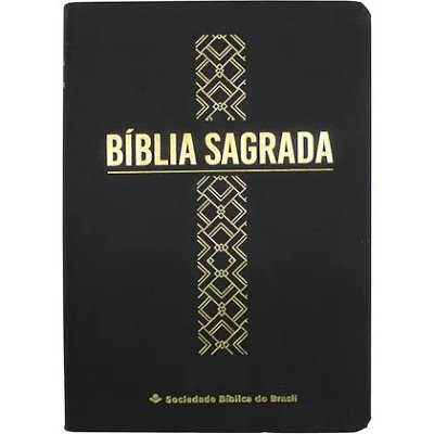Bíblia Sagrada - ARC - Linha Ouro - Capa Preta - Cruz Preta