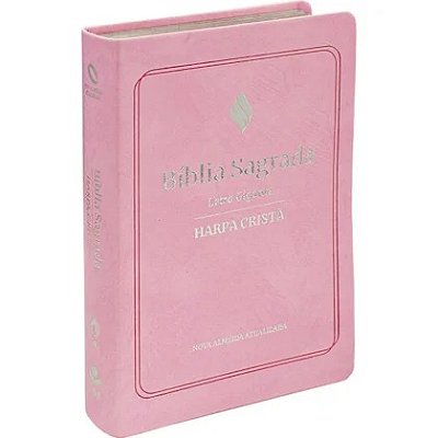 Bíblia Sagrada - NAA - Com Harpa Cristã - Letra Gigante - Rosa