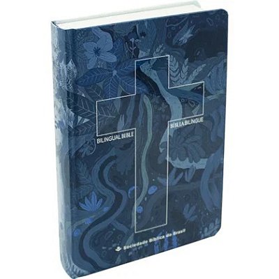 Bíblia Bilíngue Inglês / Português - Cruz/Azul