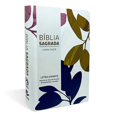 Bíblia Grande Harpa Cristã Popular Letra Gigante Folhas - ARC