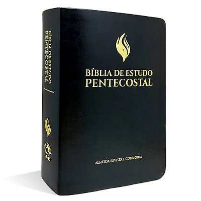Bíblia de Estudo Pentecostal Preta - Luxo - Média
