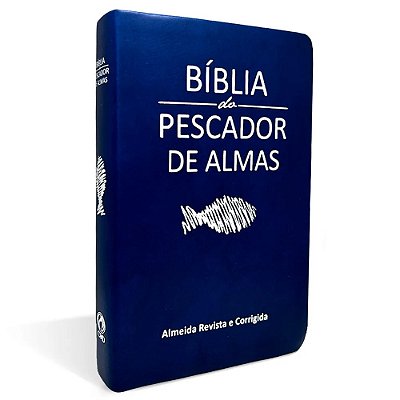 Bíblia Do Pescador De Almas Média Luxo Azul - ARC