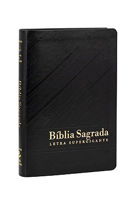 Bíblia Sagrada Letra Supergigante, Índice Lateral, Fechamento com Zíper Preta - ARC