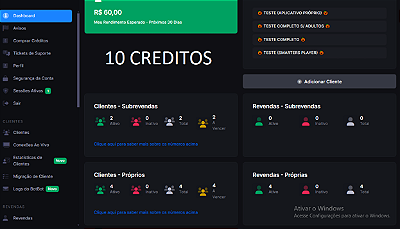Painel de Revenda 10 creditos