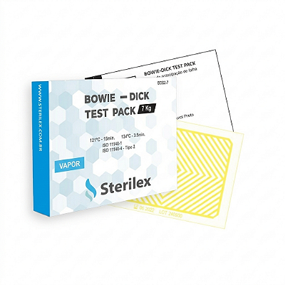 INDICADOR QUIMICO TIPO 2 - BOWIE DICK 7KG COM FOLHA ALERTA / BDS2 - 7