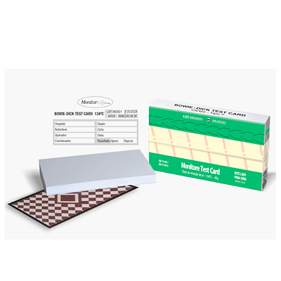 Monitore Test Card Bowie Dick para Autoclave Pré-Vácuo