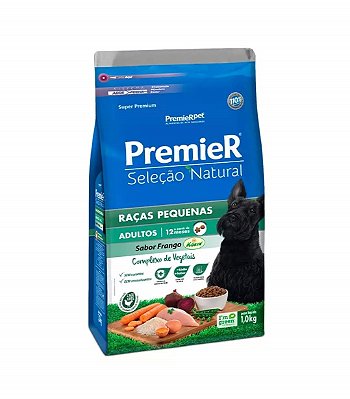 Ração Premier Seleção Natural Raças Pequenas para Cães Adultos 1kg