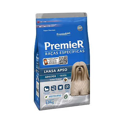 Ração Premier Lhasa Apso Raças Específicas Cães Adultos - 1kg