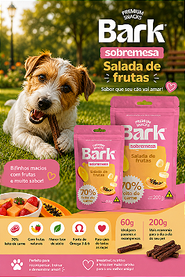 Snack Bark Sobremesa Salada de Frutas para Cães