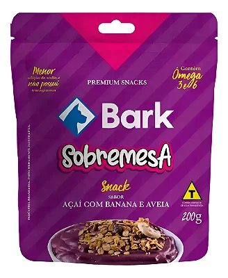 Snack Bark Sobremesa Açaí com Banana e Aveia para Cães - 200gr