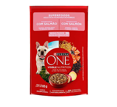 Ração Úmida Nestlé Purina One Salmão para Cães Adultos e Filhotes 85g