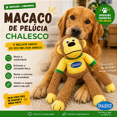 Brinquedo Pelúcia Chalesco Macaco do Brasil