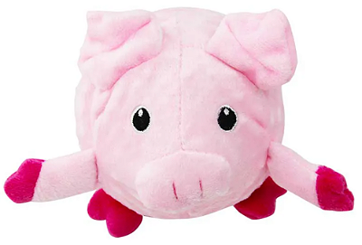 Brinquedo Bola para Cachorro Porco de Pelúcia 16cm - Pawise