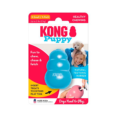 Brinquedo Kong para Cães Puppy Pequeno - Azul