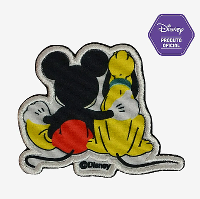 Patch Mickey e Pluto Abraço Dog Friends Forever