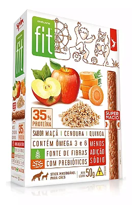 Petisco Spin Pet Onebyone Fit Stick Maçã Cenoura Quinoa  - 50g