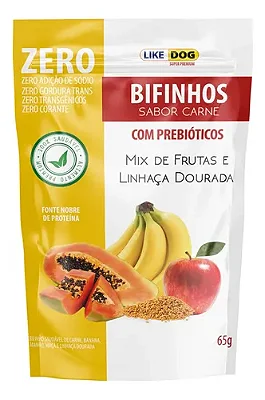 Petisco Saudável Zero - Sabor Carne com Mix de Frutas e Linhaça Dourada