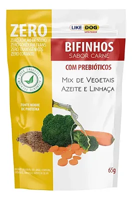 Petisco Saudável Zero - Sabor Carne com Mix de Vegetais - Azeite e Linhaça