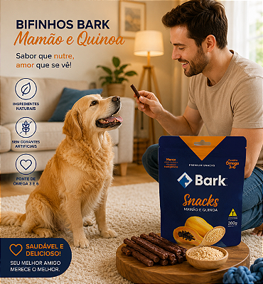 Snack Bark Mamão e Quinoa para Cães
