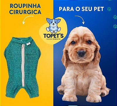 Roupa Cirurgica para Cachorros cor Cinza