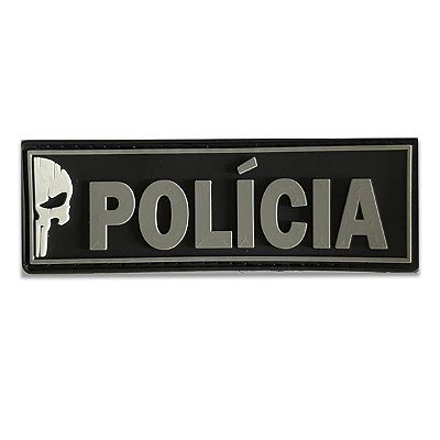 Patch Emborrrachado Tarjeta Polícia Caveira