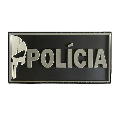Patch Emborrachado: Costacaca (tarja) Polícia / Caveira