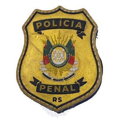 Brevê(Patch) Emborrrachado colorido da Policia Penal RS