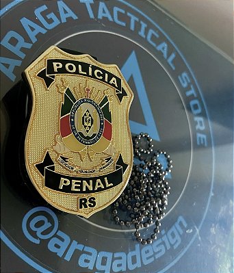 Distintivo Slin verso em couro – Edição Limitada Polícia Penal RS