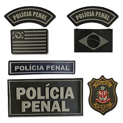 Kit Patchs Emborrachados Da Polícia Penal de São Paulo - SAP SP