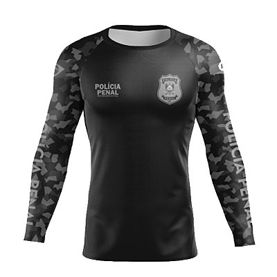 Rash Guard Polícia Penal RS – Modelo Cinza Monocromatica
