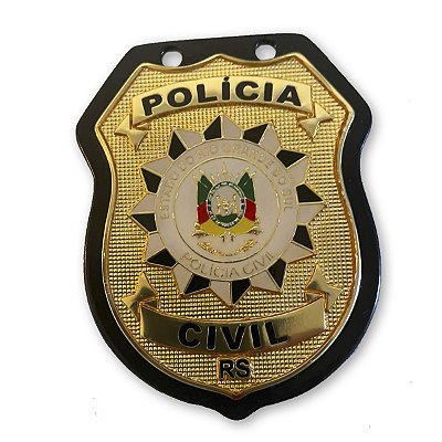 Distintivo Polícia Civil RS - (Aço resinado)