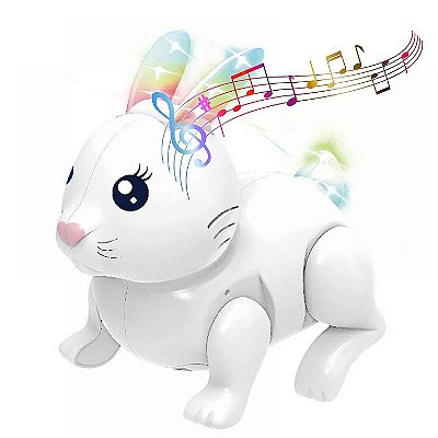 Brinquedo Primeiro Coelhinho Luzes Sons Saltitante Bebês