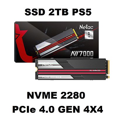 Disco Sólido Interno Netac 2tb - PS5 - PC - NOTEBOOK