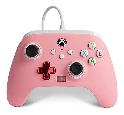 Controle PowerA Enhanced  Xbox One - Series X|S - PC - Rosa - Pink