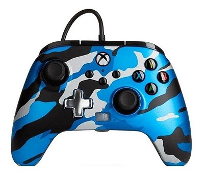 Controle PowerA Enhanced  Xbox One - Series X|S - PC - Metallic Blue Camo