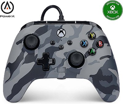 Controle PowerA Enhanced  Xbox One - Series X|S - PC - Arctic Camo