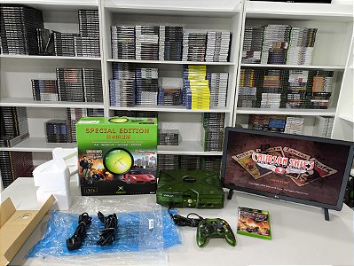 Console Microsoft Xbox Clássico Translucent Green Bundle Limited Edition