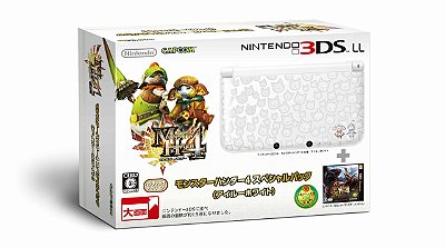 Console Nintendo 3ds LL Monster Hunter 4 Especial Airou Branco