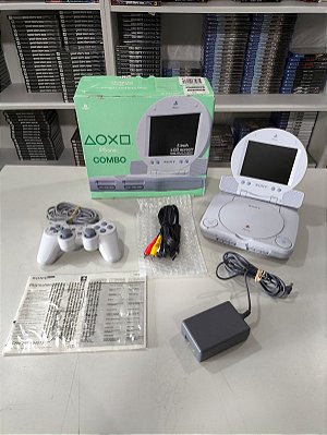 Console PS One Combo + Tela LCD Americano - Playstation One Com Tela LCD 5 Polegadas