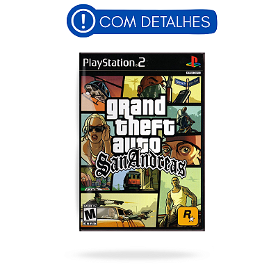 Grand Theft Auto GTA San Andreas PS2 Original Americano (Usado com Detalhes)