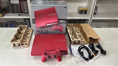 Console Sony Playstation 3 Slim Scarlet Red CIB - PS3 Slim Scarlet Red - PS3 Slim Cib